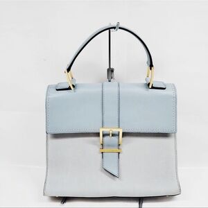 Vintage Celine Paris Italy Leather Buckle Top Handle Satchel Bag Rare 00s